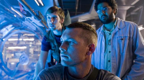 Joel David Moore, Sam Worthington und Dileep Rao in «Avatar»