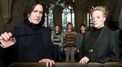 Alan Rickman, Emma Watson, Rupert Grint, Daniel Radcliffe und Maggie Smith in «Harry Potter and the Half-Blood Prince»